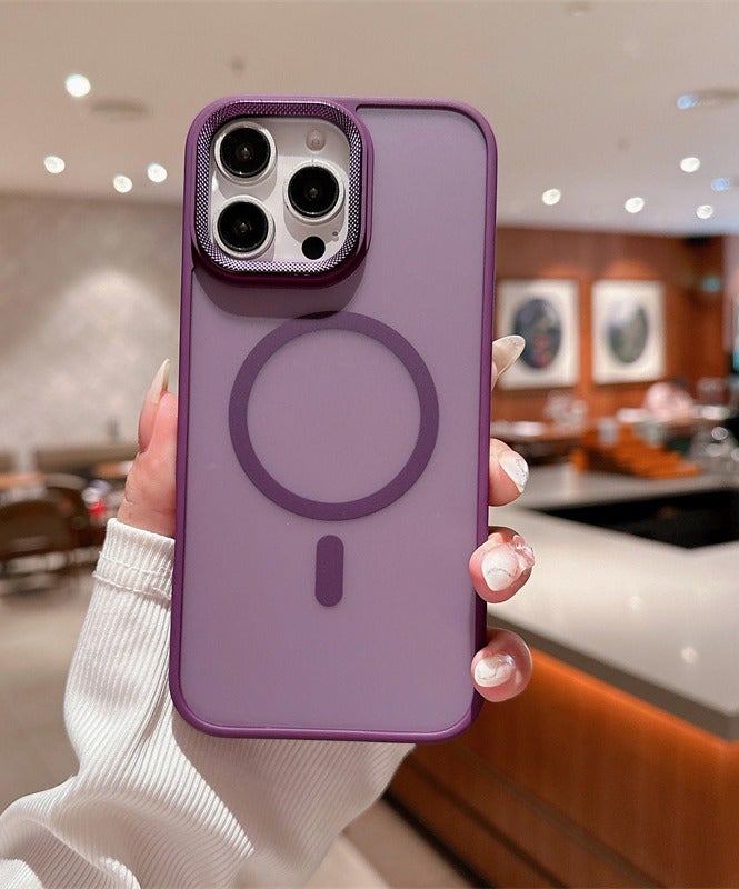 for iPhone 16 Pro Max Case Compatible with MagSafe,Magnetic Phone Case for iPhone 16 Pro Max,Diamond Texture Matte Anti-Fingerprint Shockproof Luxury INS Style Protective Cover Dark Purple - Image 5