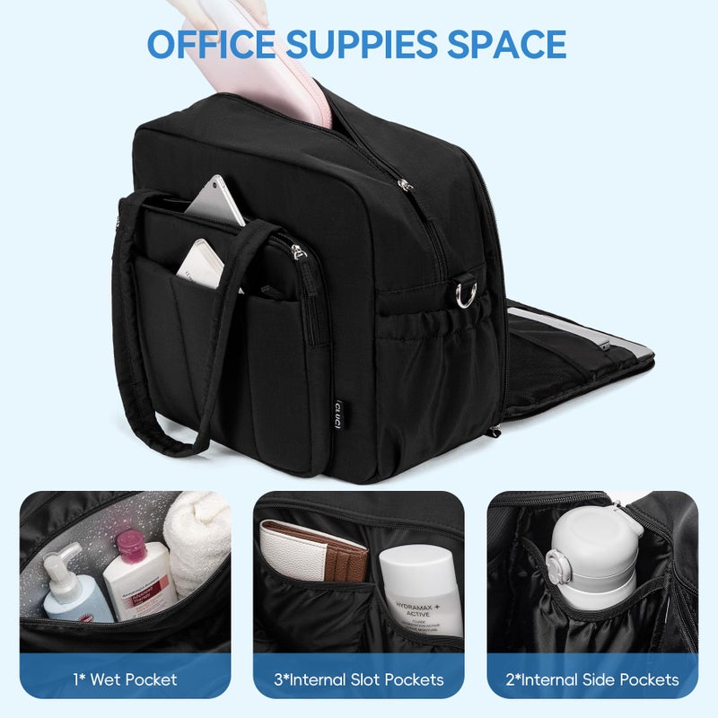 CLUCI Gym Bag for Women, Travel Duffle Bag Carry on Weekender Bags Puffer Tote Bag - Image 3