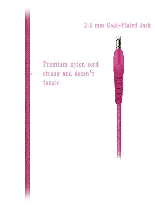 ELECDER i37 Kids Headphones Children Girls Boys Teens Foldable Adjustable On Ear Headphones 3.5mm Jack Compatible Cellphones Computer MP3/4 Kindle School Tablet Rose/Pink - Image 5