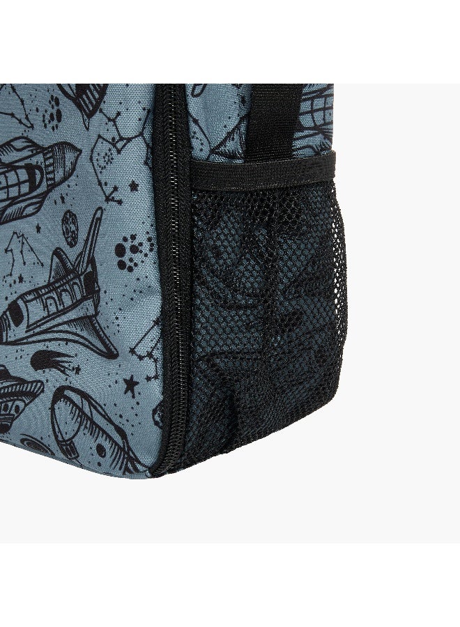 St.Right Lunch Bag-Space-1 Cmprt-Boys (Polyester) Grey \ 21X11X22 - Image 5