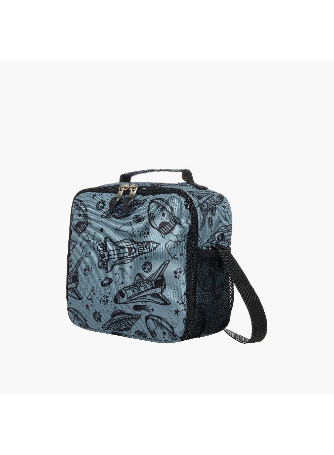 St.Right Lunch Bag-Space-1 Cmprt-Boys (Polyester) Grey \ 21X11X22 - Image 2