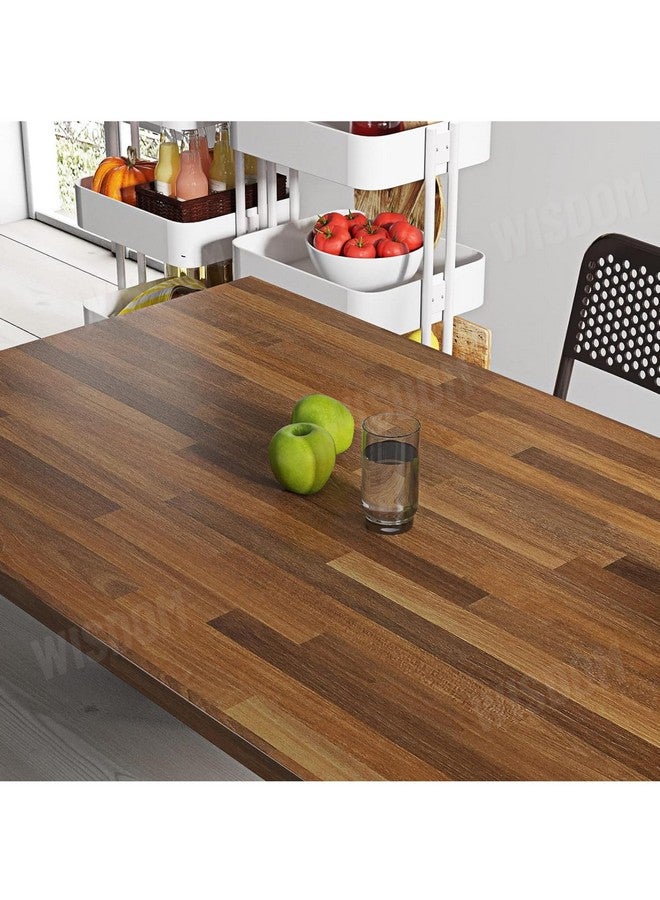 WISDOM Self Adhesive Vinyl Wood Graingeometric Wallpaper For Furniture Vinyl Stickers Wooden Door Desktop Wall Papers Kitchen-Cupboard/Shelf Liner Sheet(24 X 100 Inch,Wood Box),Brown - Image 3
