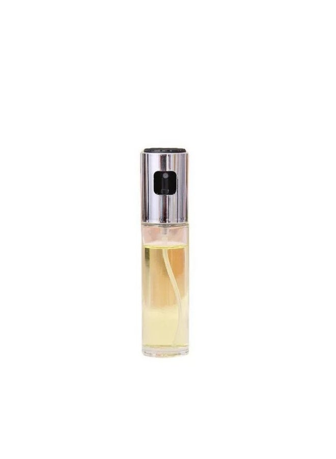 100ml Glass Oil Sprayer Bottle with Stainless Steel Cap – Refillable Fine Mist Dispenser for Cooking, Grilling & Salads – Clear