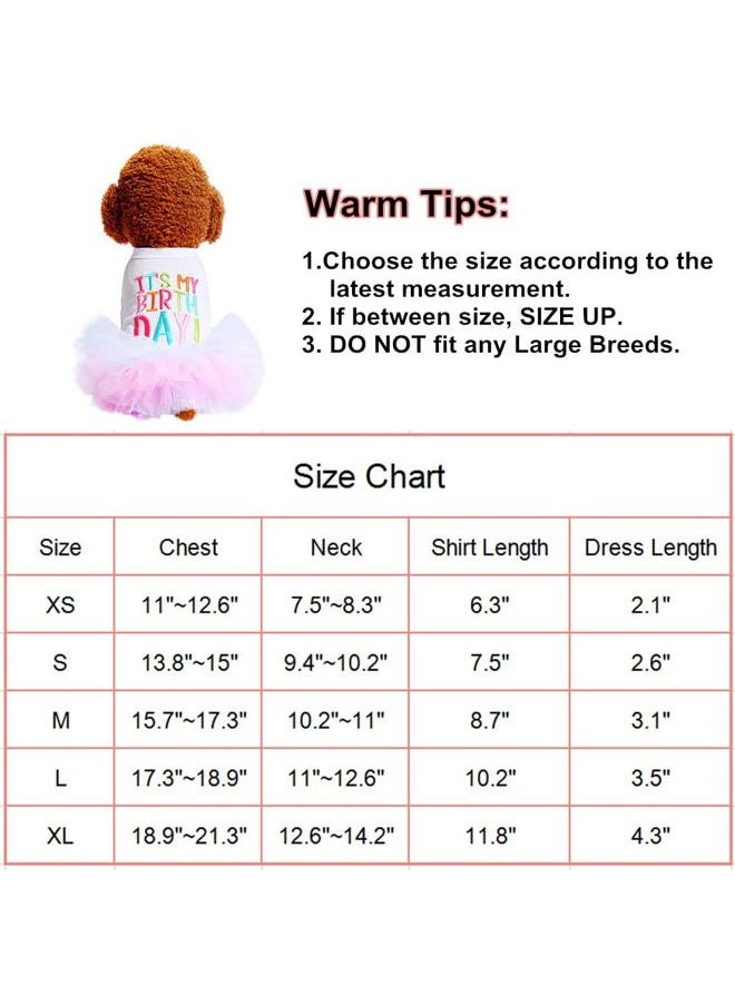Wiz BBQT - Dog Birthday Tutu Dress Dog Clothes for Small Dogs Girl Chihuahua Yorkie Birthday Party Outfit (X-Small, Dress) - Image 1