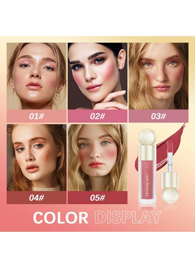 Melemando 5 Color Velvet Liquid Blush Soft Cream Face Blush For Cheek Eye Lips Soft Cream Weightless Breathable Naturallooking Liquid Blush Stick.(05)  - Image 4