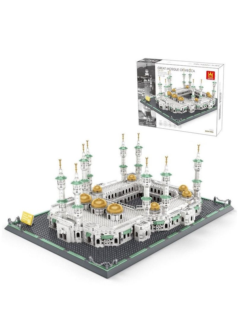 wange Masjid Al Haram Building Blocks Set 2274 Pcs Grand Mosque of Mecca Islamic Toys for Kids  Muslim Eid Mubarak Gifts for Kids  - Image 1