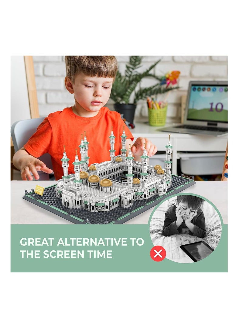 wange Masjid Al Haram Building Blocks Set 2274 Pcs Grand Mosque of Mecca Islamic Toys for Kids  Muslim Eid Mubarak Gifts for Kids  - Image 5