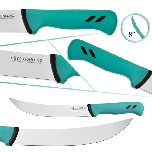 YOUSUNLONG Curved Knife Cimeter Butcher Knife 8" - Premium High-carbon Molybdenum Steel Blade - Meat Butcher's Knife - Ergonomic & Non-slip Handle - Image 4