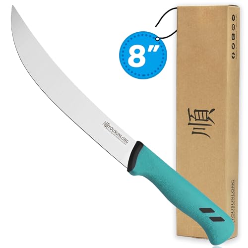 YOUSUNLONG Curved Knife Cimeter Butcher Knife 8" - Premium High-carbon Molybdenum Steel Blade - Meat Butcher's Knife - Ergonomic & Non-slip Handle - Image 2