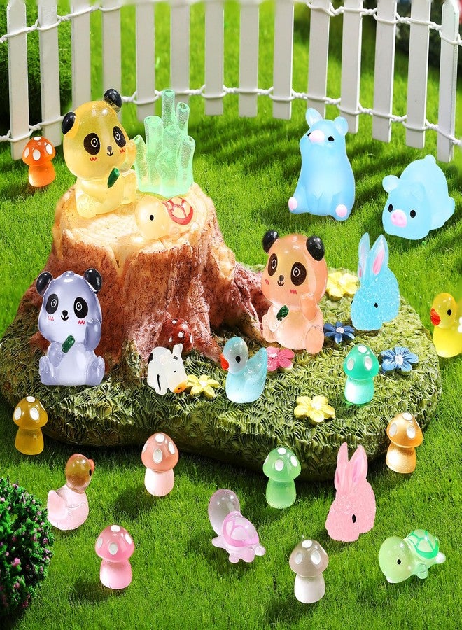 Seenelling مجموعة سيلينج 240 قطعة من الحيوانات الراتنجية الصغيرة، حيوانات راتنجية صغيرة الحجم، مجسمات مصغرة تتوهج في الظلام لتزيين الحدائق الصغيرة، وبيوت الدمى، والحرف اليدوية، والإكسسوارات (بأسلوب رائع). - Image 4