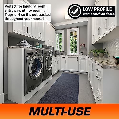 ARMOR ALL حصيرة أرضية للمرآب من أرمور أول، (108" × 30')، تحمي الأسطح، تحول المرآب، ماصة، مقاومة للماء، متينة، قابلة للتقطيع (صنع في الولايات المتحدة) (رمادي غامق) - Image 3