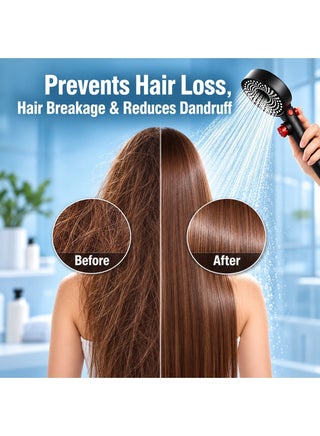 115mm Large Panel Handheld Shower Head – Black