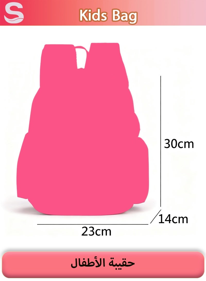Serinovia Kids Bag Cute Cartoon Backpack with Coin Purse, Suitable for Primary school student Lightweight Bookbags for Girls Boys (Unicorn Pony -  Rose Red) - Image 3