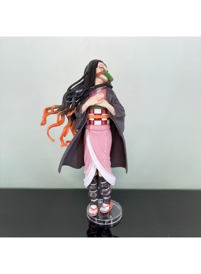 The Super-sized Standing Nezuko Kamado Assembly, Handmade Model with Shining Charm, Desk Decoration Toy 22 cm - Image 2