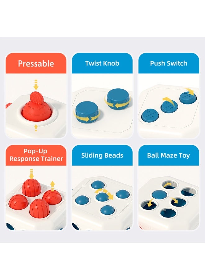 Busy Cube Toys for 1 Year Old Toddlers, Montessori Toys for 1+ Year Old, Travel Sensory Toys for Toddlers 1-3, Learning Fine Motor Skills| 1st Birthday Gifts Toddlers 12 Months + - Image 2