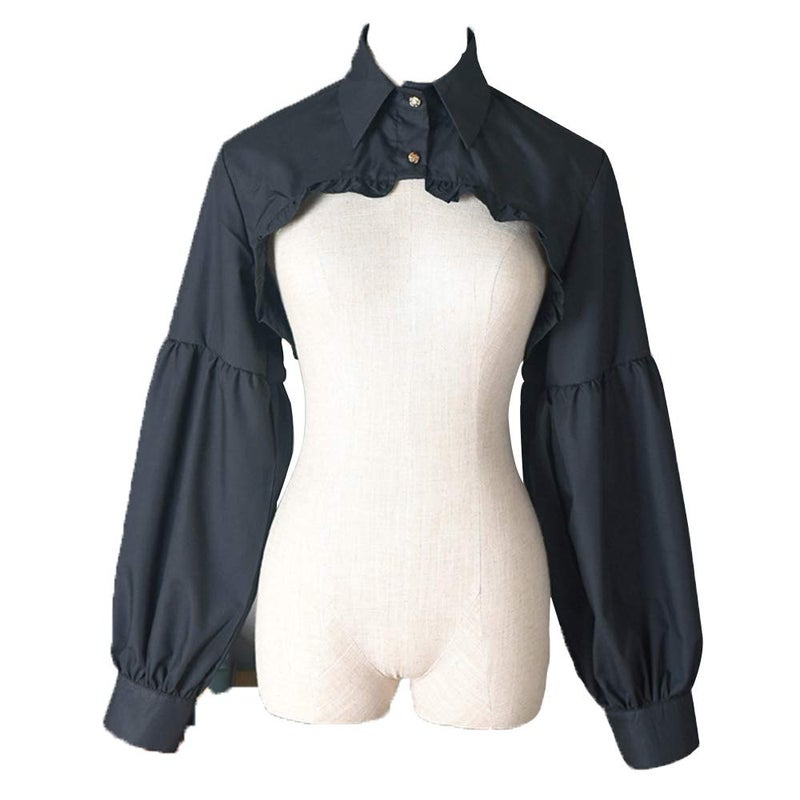 Elegtiskas Detachable Dickey Blouse False Collar Half Shirt Blouse Collar Crop Top - Image 1