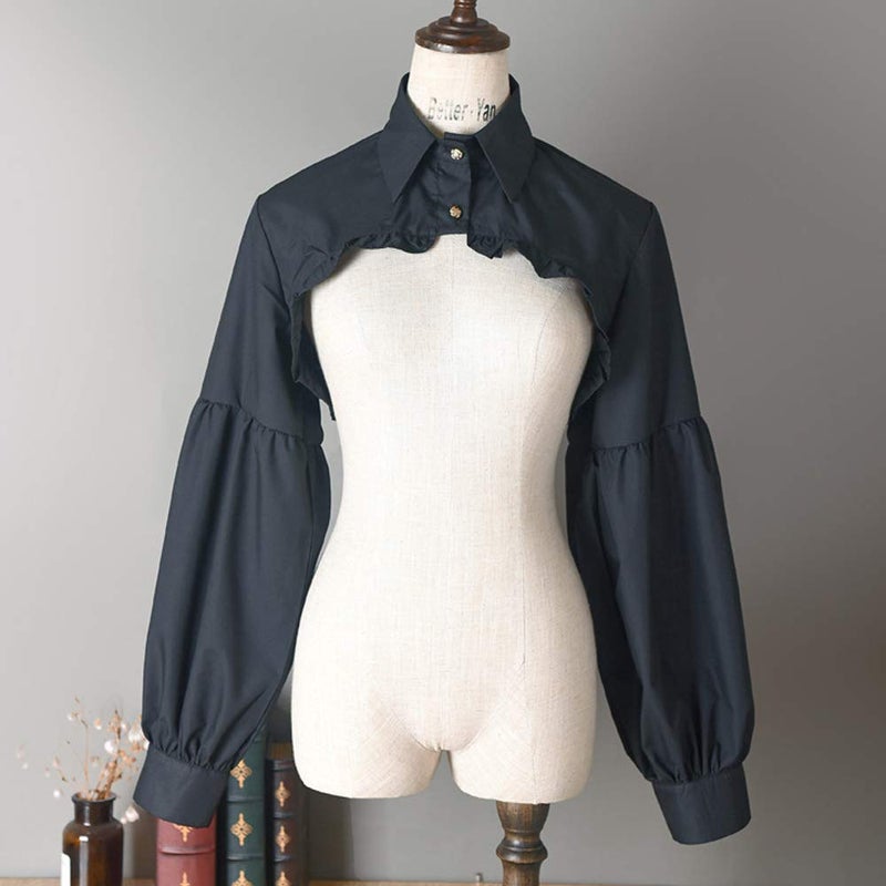 Elegtiskas Detachable Dickey Blouse False Collar Half Shirt Blouse Collar Crop Top - Image 2