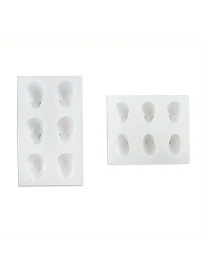 6 Small Cavity Silicone Rabbit Mold For Baking Fondant Chocolate Mousse Cakes - Image 5
