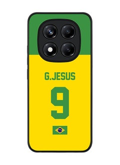 Stylizedd For Xiaomi Redmi Note 14 Pro 5G / X7 5G Case,Slim fit Camera Protection, Shockproof Thin Phone cover  - Football - Brazil,  G.Jesus  - Image 1