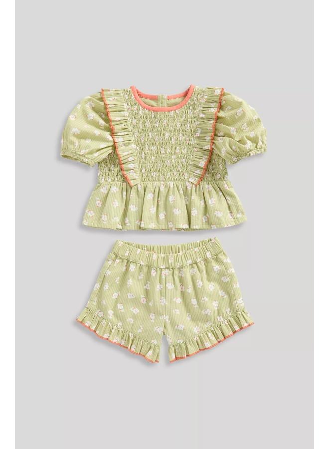 mothercare Floral Blouse and Shorts Set  - Image 1
