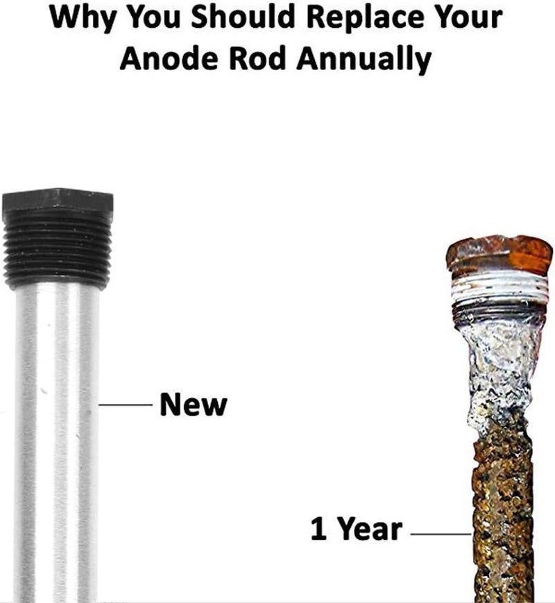 قضيب الأنود المغنيسيوم 2 قطعة 21x320 مم لسخان المياه خيط NPT 3/4 - Image 3