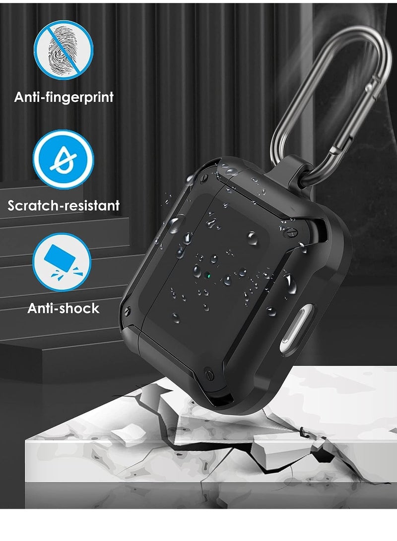 AirPods 3 Case With Keychain, Full-Body Rugged Protective Shockproof Carrying Case Cover Skin for AirPods 3rd Generation 2021, Front LED Visible - Image 4