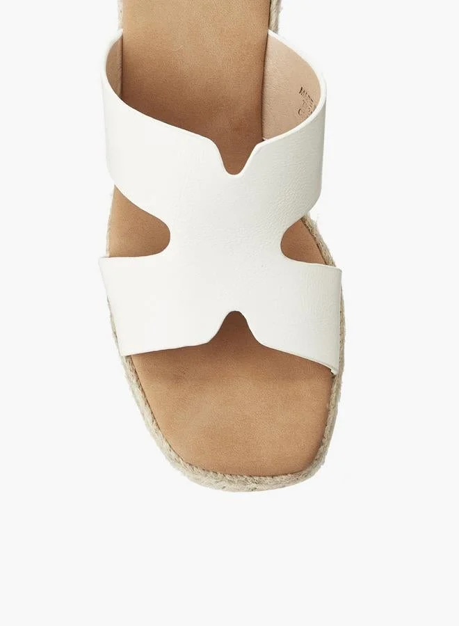 Peppermint White Women Wedge Heel Espadrille Sandals for Women | Best Price UAE