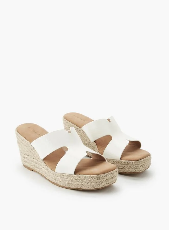 Peppermint White Women Wedge Heel Espadrille Sandals for Women | Best Price UAE