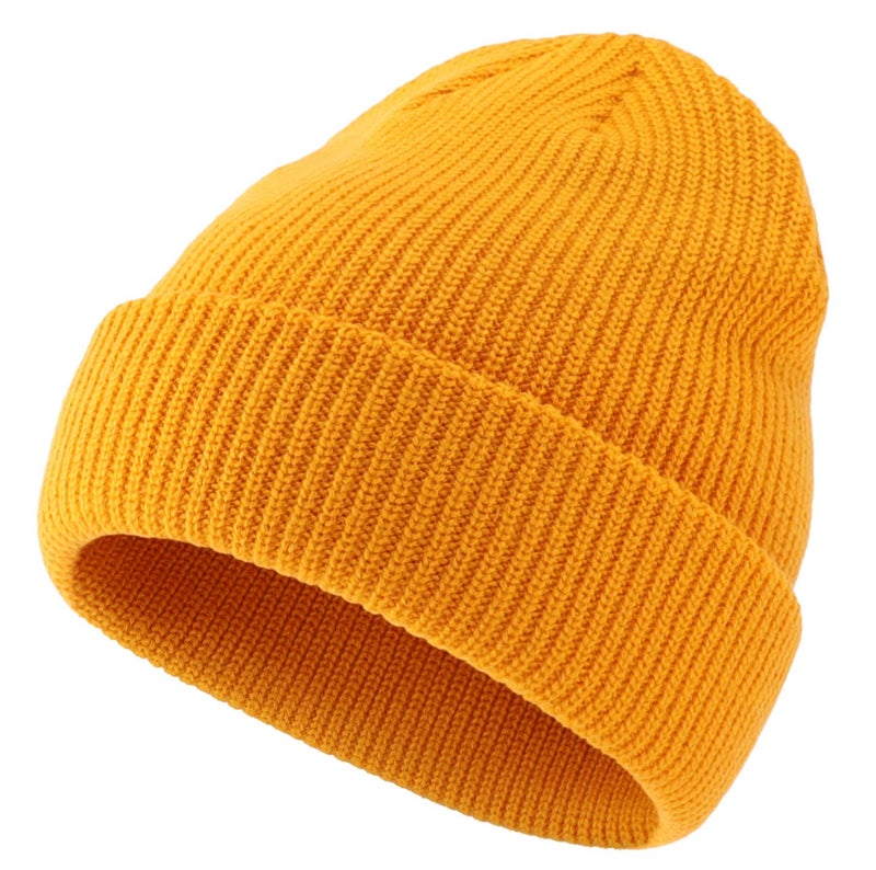 Connectyle Classic Men's Warm Winter Hats Acrylic Knit Cuff Beanie Cap Daily Beanie Hat (Gold) - Image 4