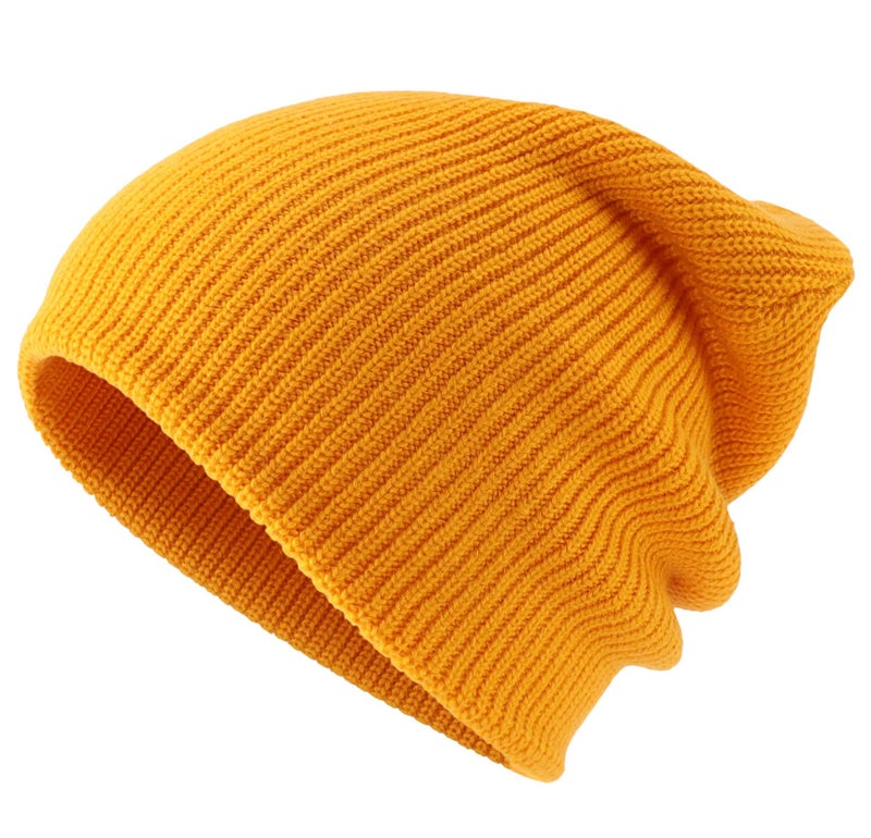 Connectyle Classic Men's Warm Winter Hats Acrylic Knit Cuff Beanie Cap Daily Beanie Hat (Gold) - Image 5