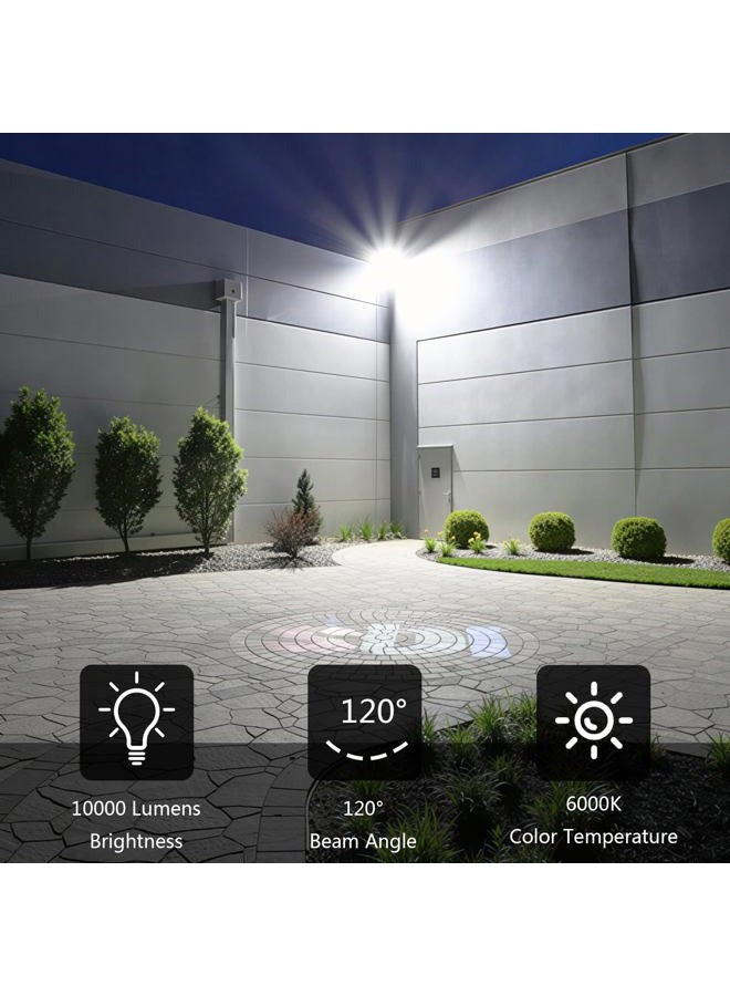 GLW 3 Pack 100W LED Flood Light Outdoor,10000LM Super Bright Security Lights, 6000K Daylight White Spot Light,IP66 Waterproof Exterior Floodlight Lighting for Backyard, Yard, Stadium, House - Image 3