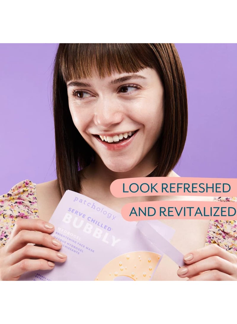 Patchology قناع هيدروجيل فوار من باتشولوجي - توهج لامع للبشرة المتعبة، ريسفيراترول ونياسيناميد، قناع تفتيح لتخفيف البشرة الشاحبة 1 قطعة - Image 4