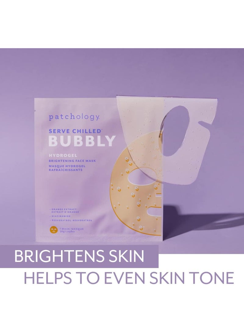 Patchology قناع هيدروجيل فوار من باتشولوجي - توهج لامع للبشرة المتعبة، ريسفيراترول ونياسيناميد، قناع تفتيح لتخفيف البشرة الشاحبة 1 قطعة - Image 3