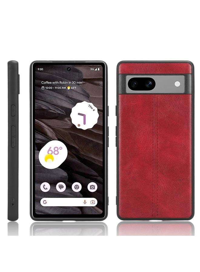 جرين تايجر جراب لهاتف Google Pixel 7a، غطاء خلفي بخياطة بنمط بقرة - Image 1