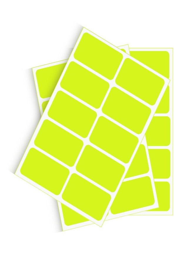 True-Ally 500 Piece Lemon Fluorescent Color 50x25 mm Sticker Self Adhesive Labels Writable Surface for Kids Activity, File Classification, Mason Jars, Inventory managment (Neon Lemon) - Image 1