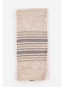 Muy Mucho Stripe Cushion Cover 30 L x 50 W cm, Grey and Beige  - Image 3