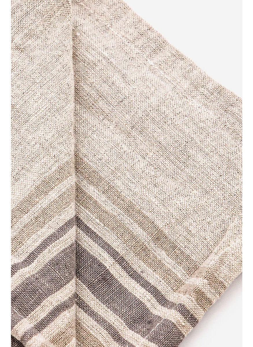 Muy Mucho Stripe Cushion Cover 30 L x 50 W cm, Grey and Beige  - Image 2