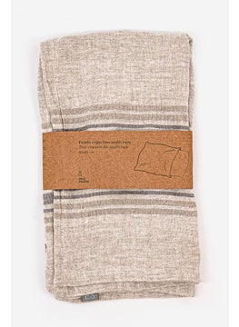 Muy Mucho Stripe Cushion Cover 30 L x 50 W cm, Grey and Beige  - Image 4