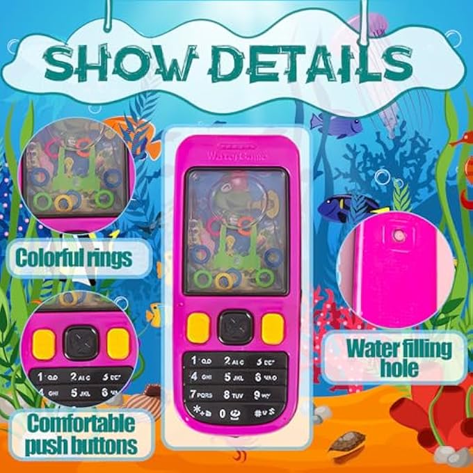 PACK OF 12 WATER FLIPPER CHILDREN, HANDHELD MOBILE PHONE TOY, PARTY BAG GIVE AWAYS CHILDREN'S BIRTHDAY CHRISTMAS GIFT - Image 4