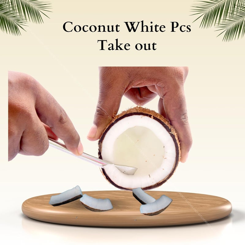 KITCHFREND KITCHFREND Coconut Grater Stainless Steel Rod Coconut White Remover from Sheel Coconut Graters for Kitchen Rust Free Heavy Stainless Steel Rod Kitchen Accessories Items Coconut Grater 2 Nos  - Image 3