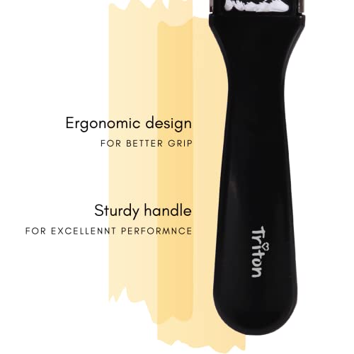TRITON 2 in 1 Foot Scraper for Pedicure with Detachable Steel Plate n Cleaning Brush Foot Filer Scrubber for Dead Skin Removing Callus Remover, Black - Image 4
