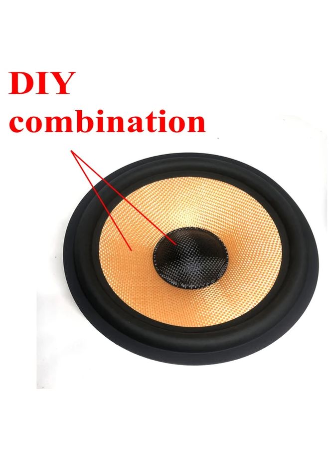6.5 Inch Fiberglass Speaker Basin with Rubber Edge and Black Braided Dust Cap - Image 2
