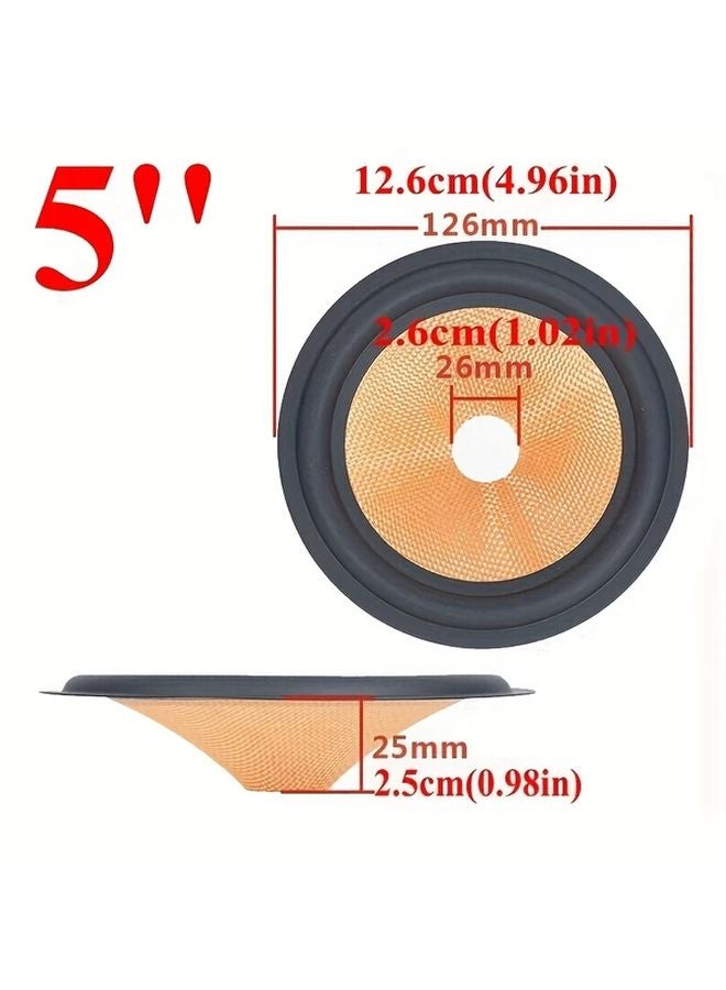 6.5 Inch Fiberglass Speaker Basin with Rubber Edge and Black Braided Dust Cap - Image 5