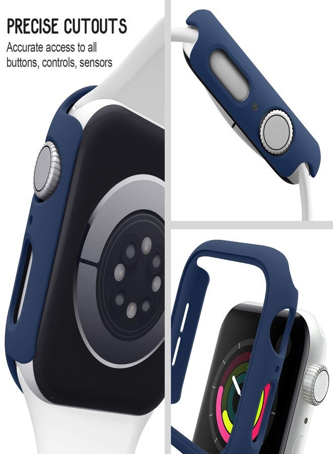 Mugust 4 Pack [No Screen Protector] Bumper Case Compatible with Apple Watch SE 2 (2024) SE Series 6 Series 5 Series 4 40mm, Ultra Thin Hard PC Shockproof Case Cover Protector Frame for iWatch 40mm - Image 3