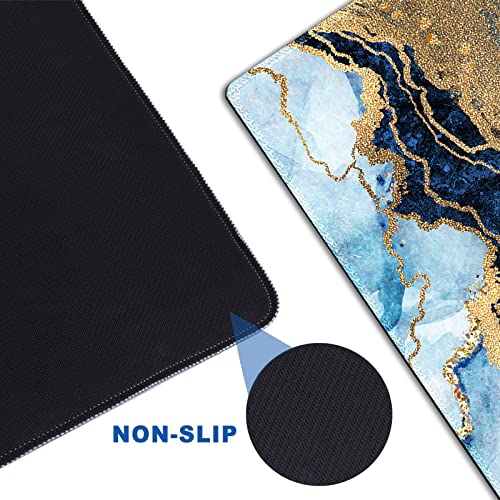 ArtSo Large Gaming Mouse Pad Extended Desk Pad XL Keyboard Mat Long Mousepad Decor Writing Pad 31.5x15.7inch Non Slip Rubber Base with Stitched Edges for Work, Game -Cute Daisy - Image 4