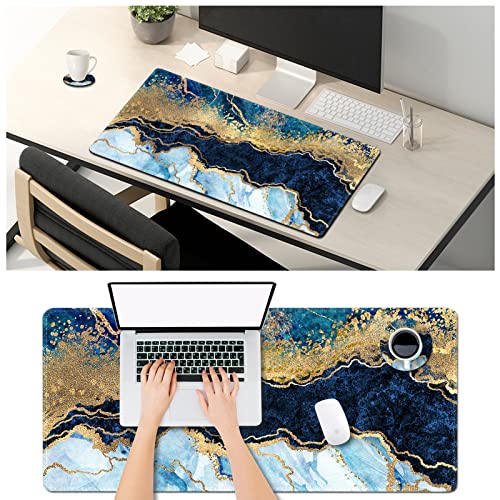 ArtSo Large Gaming Mouse Pad Extended Desk Pad XL Keyboard Mat Long Mousepad Decor Writing Pad 31.5x15.7inch Non Slip Rubber Base with Stitched Edges for Work, Game -Cute Daisy - Image 2