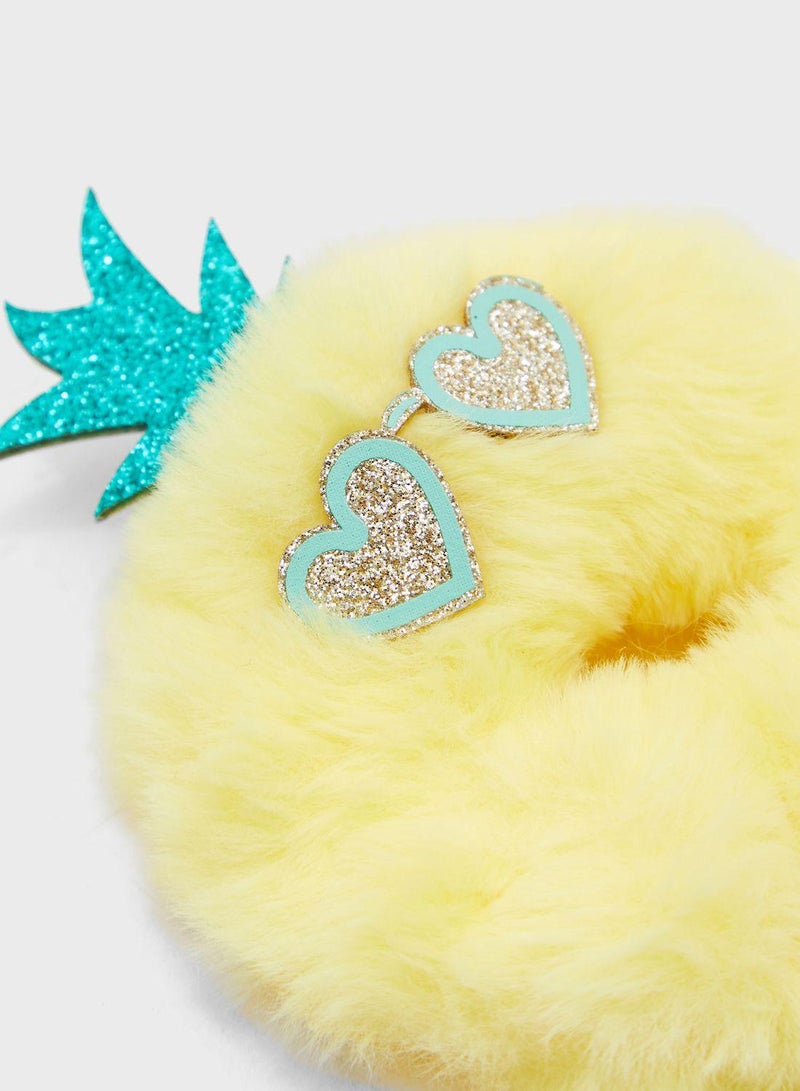 Claires Kids Pineapple Scrunchie Headband  - Image 2