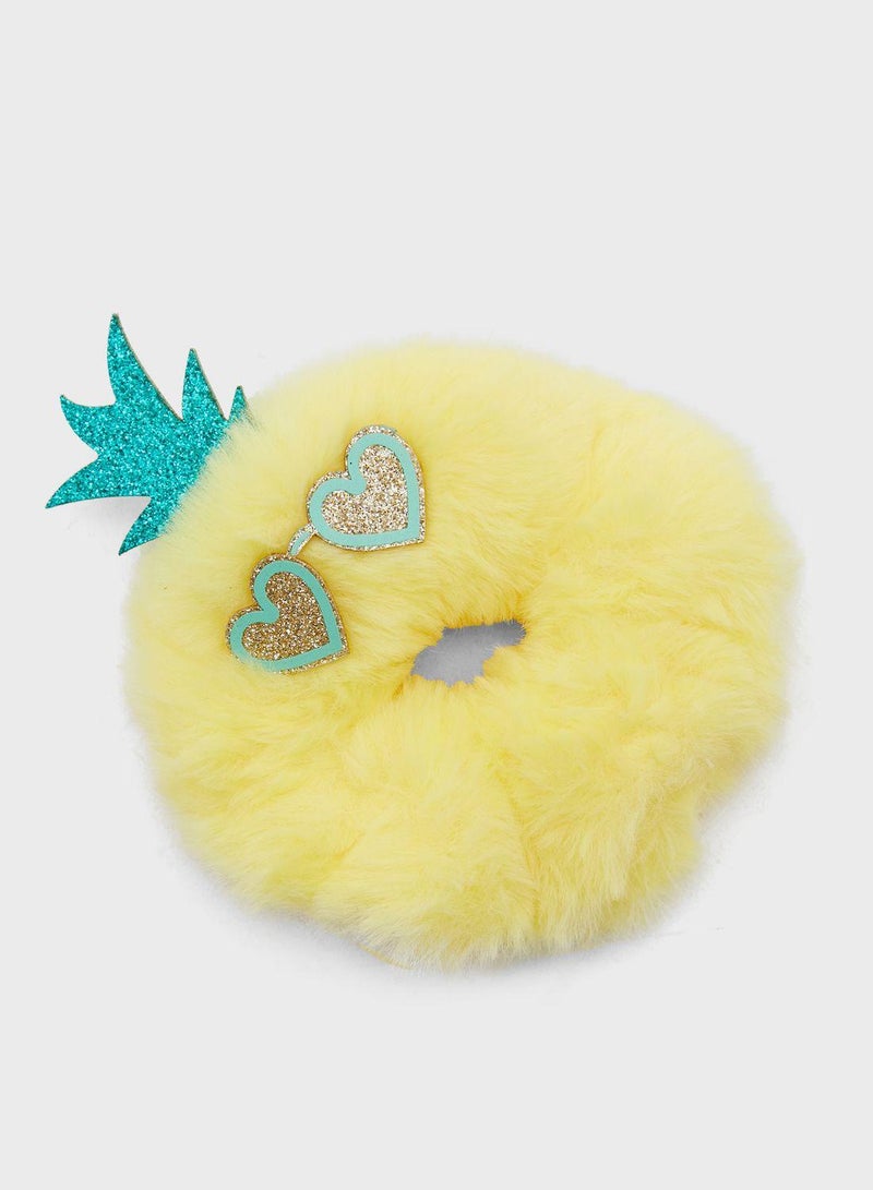 Claires Kids Pineapple Scrunchie Headband  - Image 1