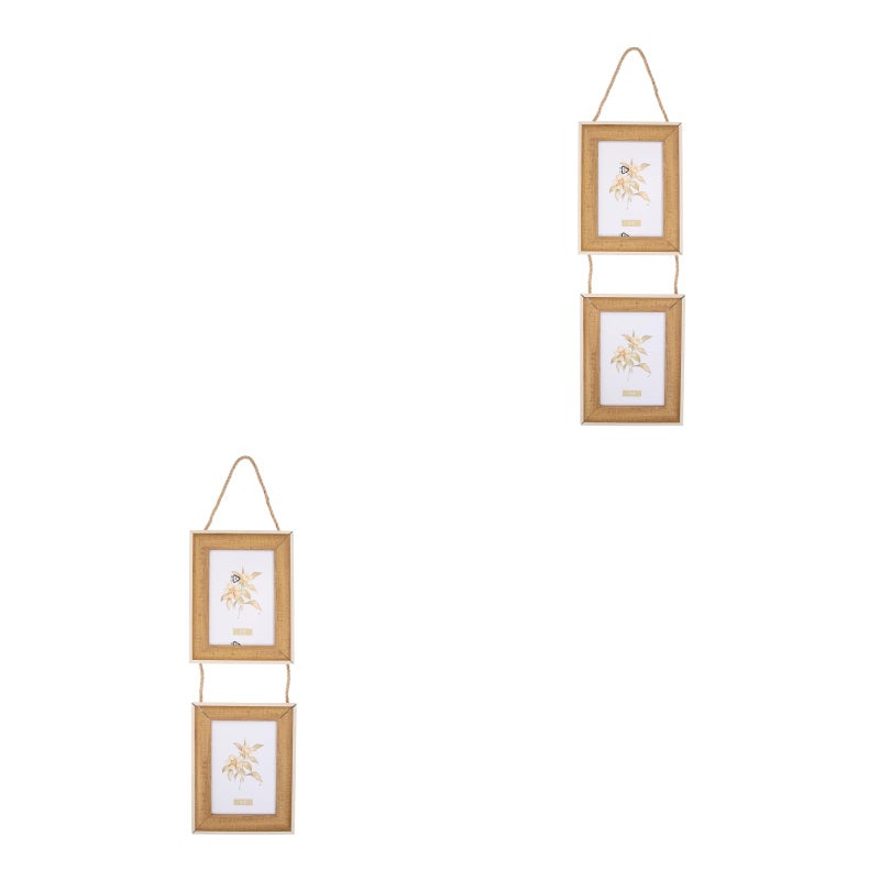 2pcs Hanging Photo Holder Wall Hanging Picture Frames Collage Photo Frame Home Supplies - Image 1