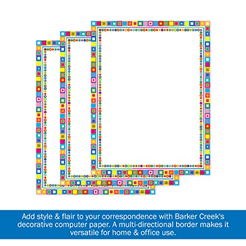 Barker Creek Retro Design Computer Paper, 8-1/2 x 11 Inches, 50 Sheets - Image 3